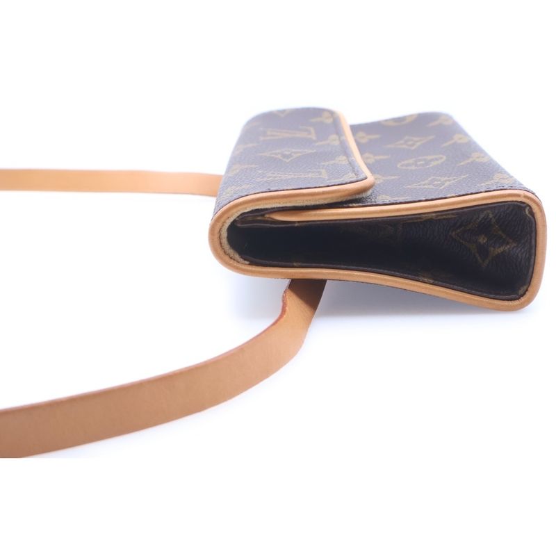 Louis Vuitton Pochette Florentine Nu Monogram Leather Waist Bag Brown