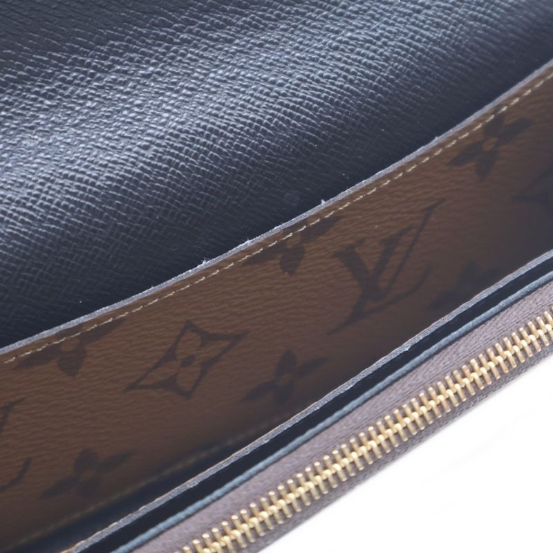 Louis Vuitton Monogram Reverse Portefeuille Emily Wallet Card Case Brown