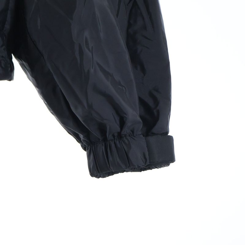 Prada Re-Nylon Jacket Triangle Logo Nylon Hoodie Black