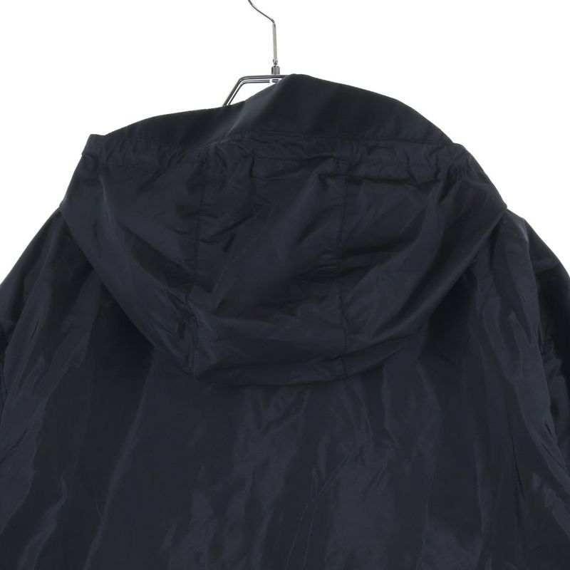 Prada Re-Nylon Jacket Triangle Logo Nylon Hoodie Black