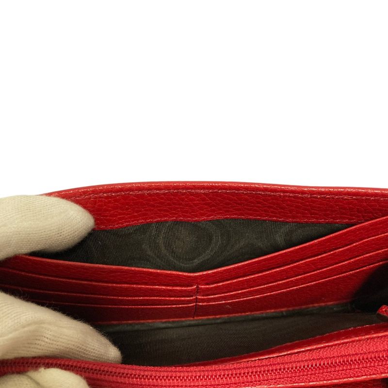 Gucci Soho Leather Wallet Red