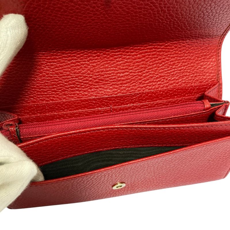 Gucci Soho Leather Wallet Red