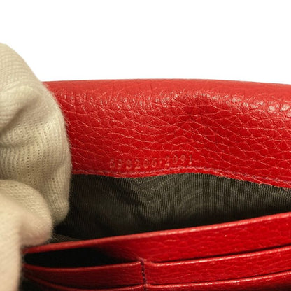 Gucci Soho Leather Wallet Red