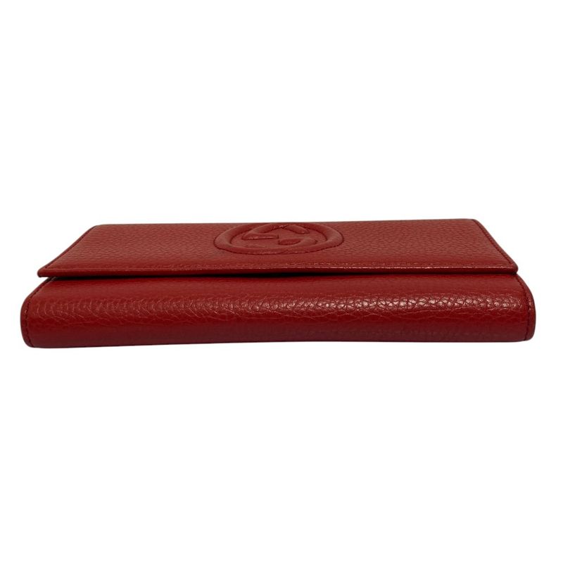 Gucci Soho Leather Wallet Red