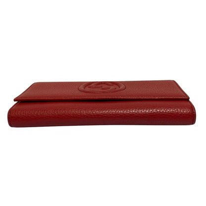 Gucci Soho Leather Wallet Red