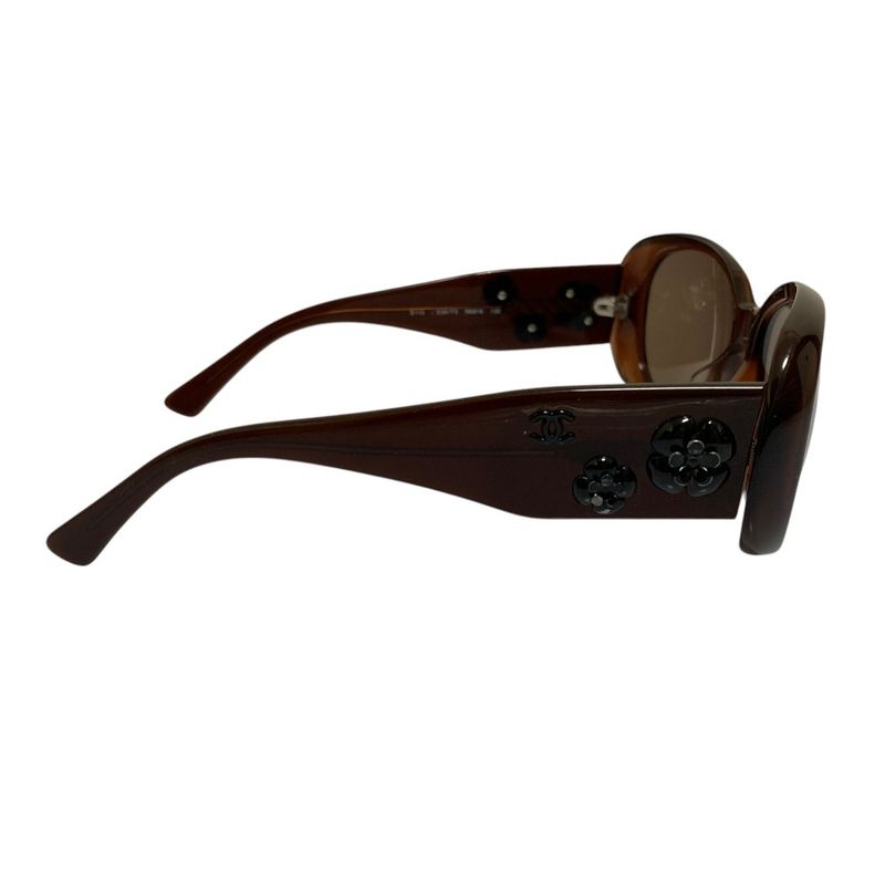 Chanel Camellia CC Logo Sunglasses Eyewear 73 Brown