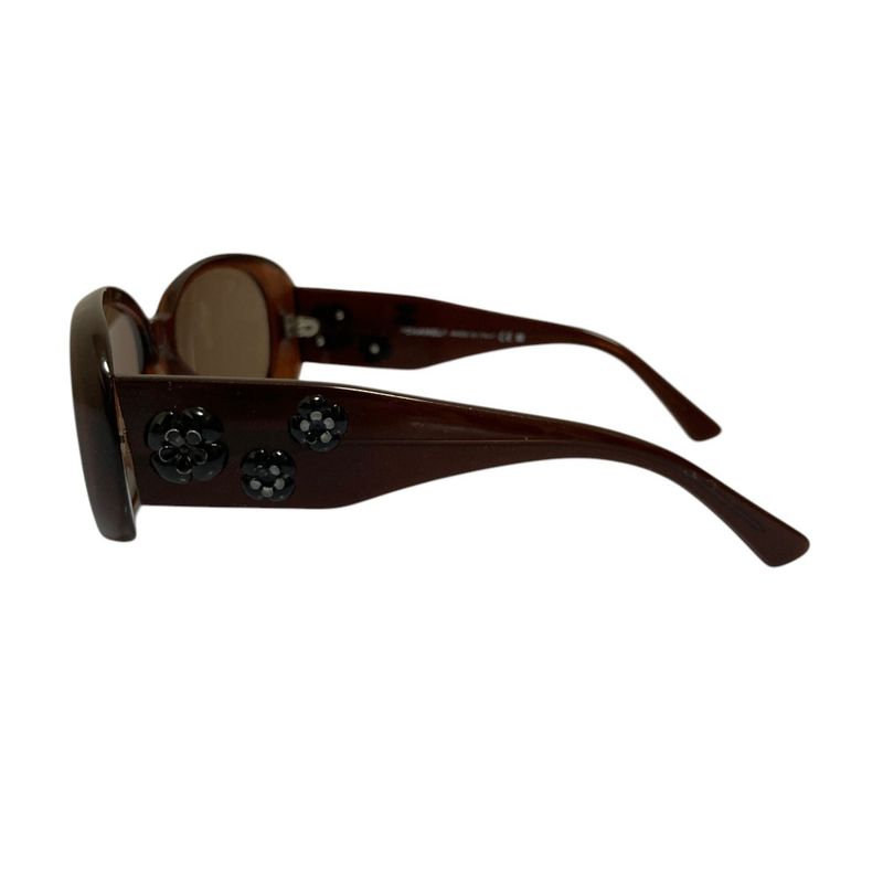 Chanel Camellia CC Logo Sunglasses Eyewear 73 Brown