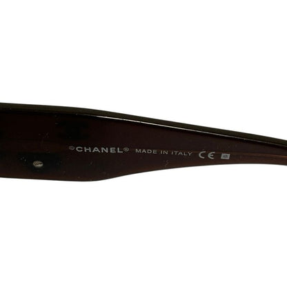 Chanel Camellia CC Logo Sunglasses Eyewear 73 Brown