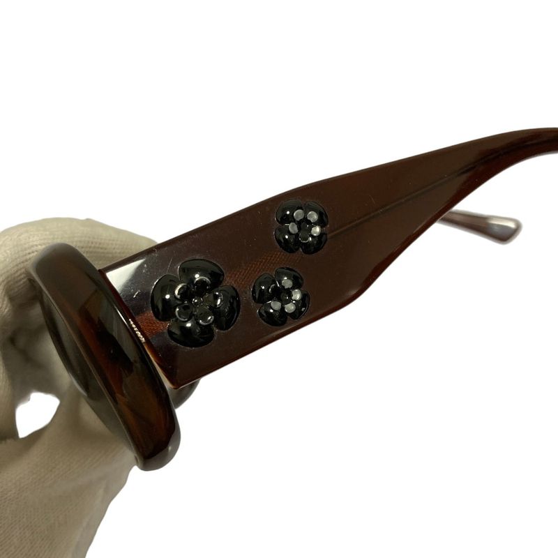 Chanel Camellia CC Logo Sunglasses Eyewear 73 Brown