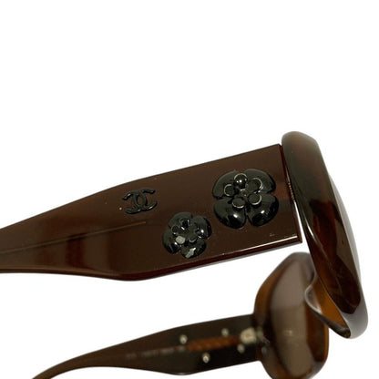 Chanel Camellia CC Logo Sunglasses Eyewear 73 Brown
