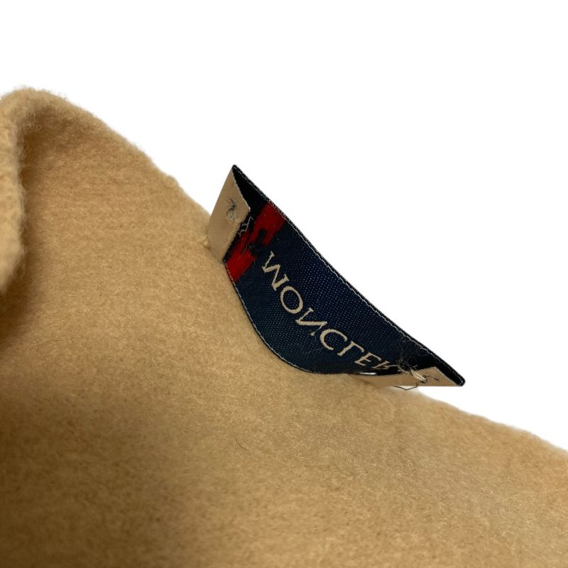 Moncler Down Logo Wool Scarf Beige