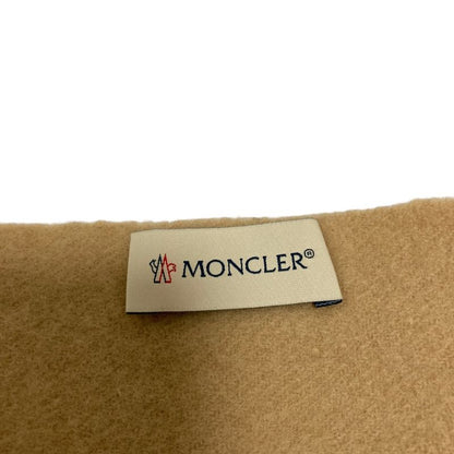 Moncler Down Logo Wool Scarf Beige