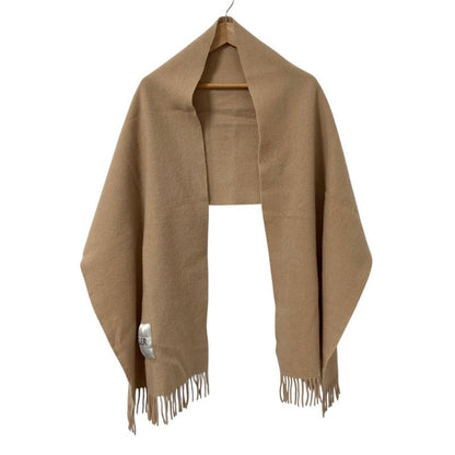 Moncler Down Logo Wool Scarf Beige