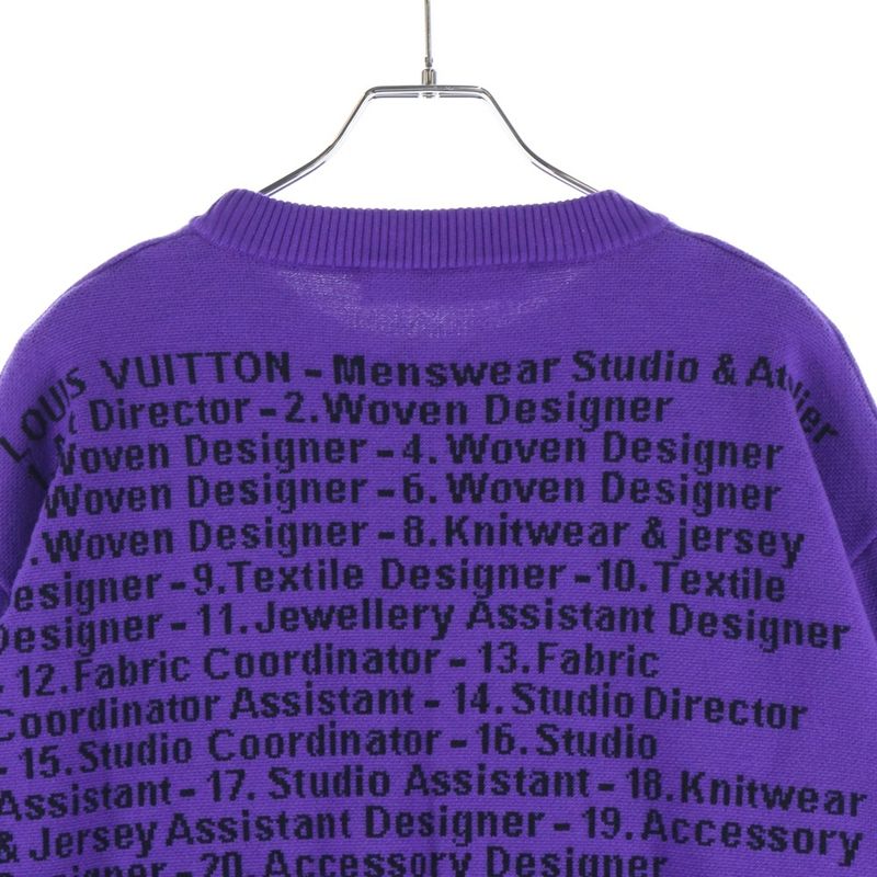 Louis Vuitton Studio Jagad Knit Purple Zll Sweater