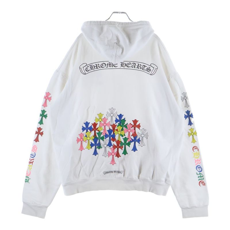 Chrome Hearts Mltcol Cem Crs HD Plvr Multi Cemetery Cross Print Pullover Hoodie