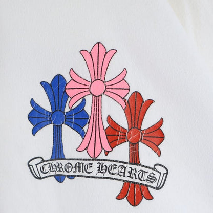 Chrome Hearts Mltcol Cem Crs HD Plvr Multi Cemetery Cross Print Pullover Hoodie