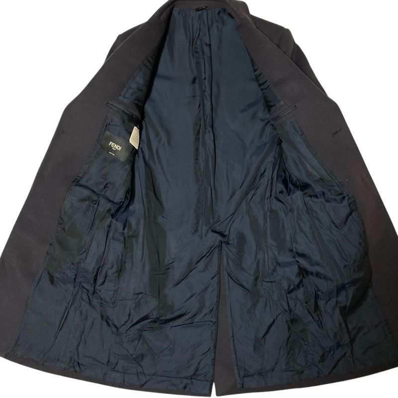 Fendi Melton Chester Coat 46 Navy