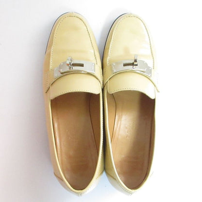 Hermes Destin Kelly Loafers Shoes 35 Beige