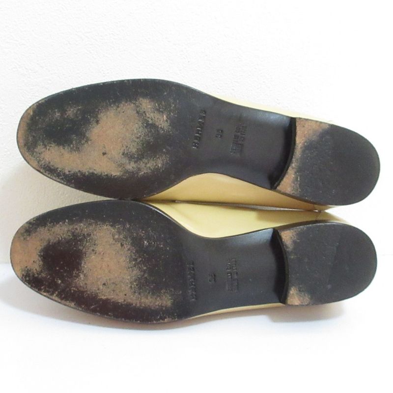 Hermes Destin Kelly Loafers Shoes 35 Beige