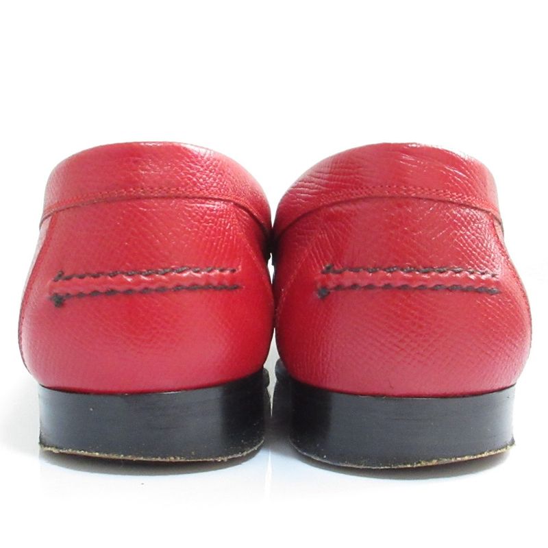 Hermes Hlogo Loafers Shu Zu 36.5 Red