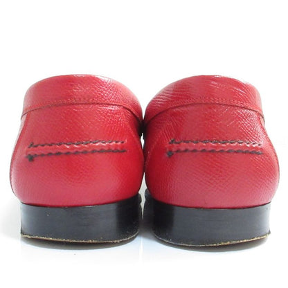 Hermes Hlogo Loafers Shu Zu 36.5 Red