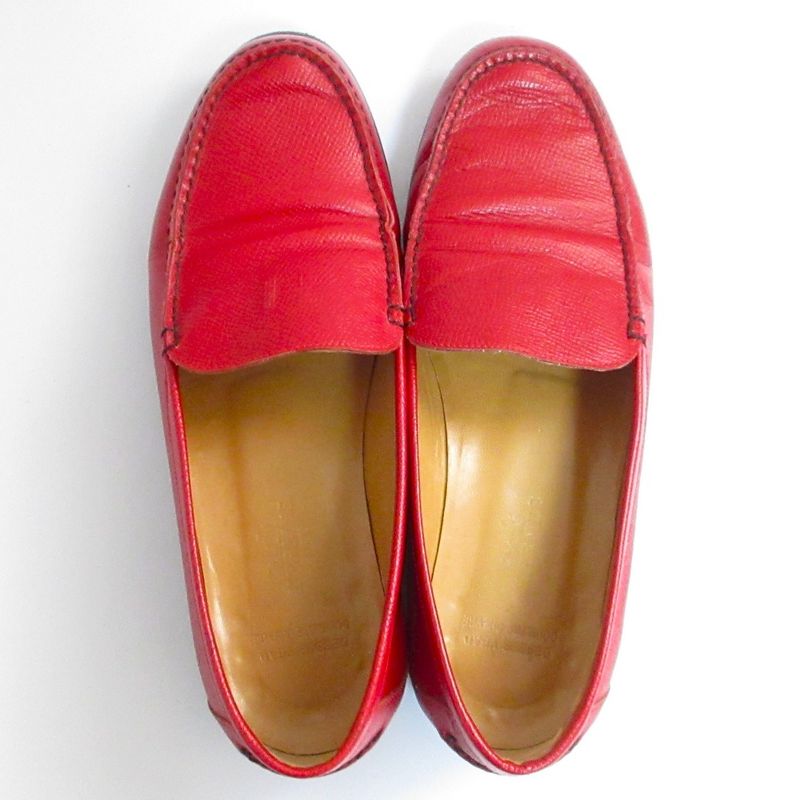 Hermes Hlogo Loafers Shu Zu 36.5 Red