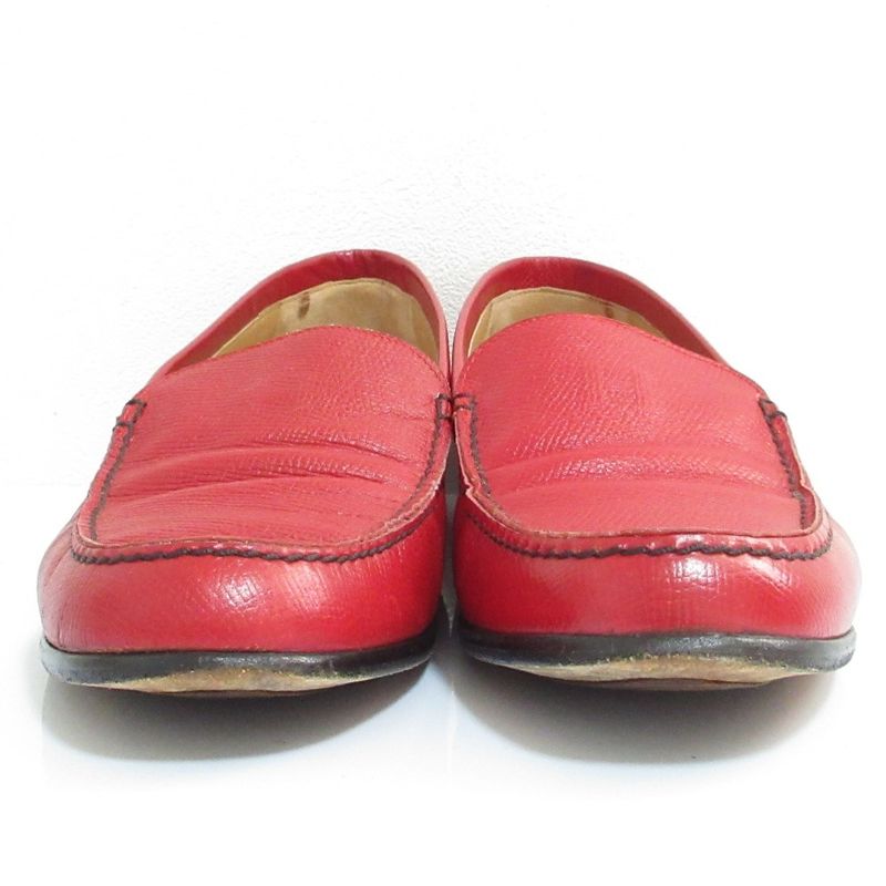 Hermes Hlogo Loafers Shu Zu 36.5 Red