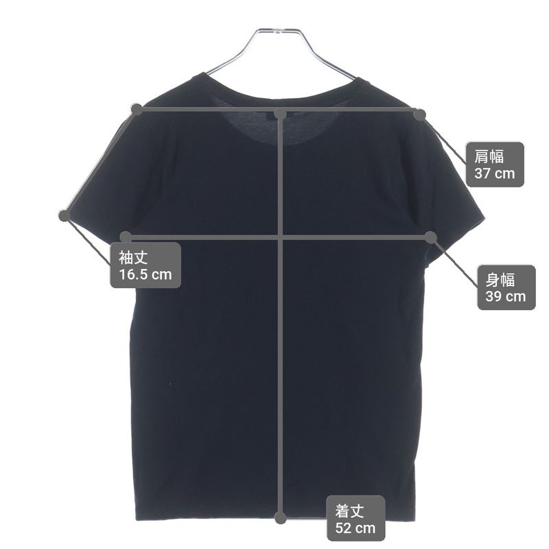 Celine Front Logo Crew Neck Short Sleeve T-Shirt Black