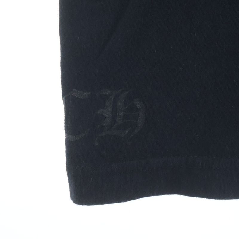 Chrome Hearts Vertical Logo Crew Neck Short Sleeve T-Shirt Black