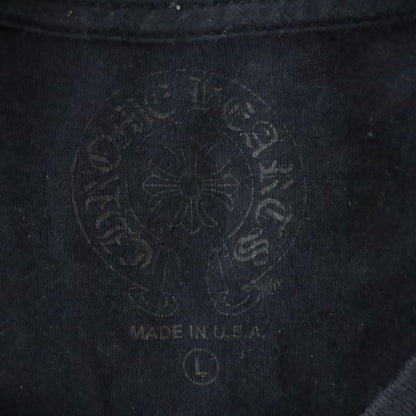 Chrome Hearts Vertical Logo Crew Neck Short Sleeve T-Shirt Black