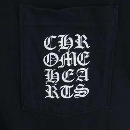 Chrome Hearts Vertical Logo Crew Neck Short Sleeve T-Shirt Black
