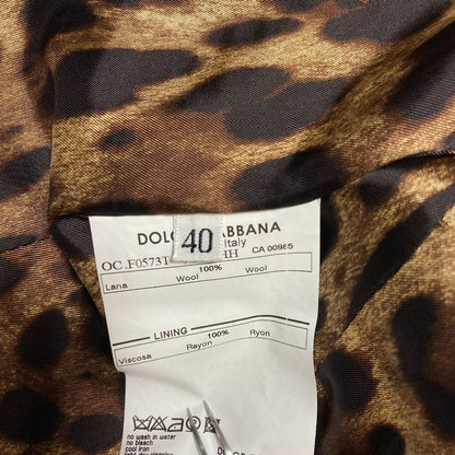 Dolce & Gabbana Lining Leopa Pattern le Gabardine Che Star Co to 40 Da Cugle