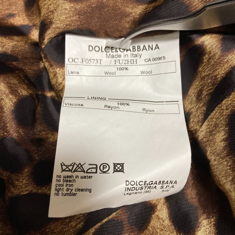 Dolce & Gabbana Lining Leopa Pattern le Gabardine Che Star Co to 40 Da Cugle