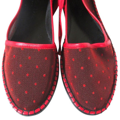Dior Nicely-d J'adior Ribbon Strap Espadrilles Flat Shoes 37 Red