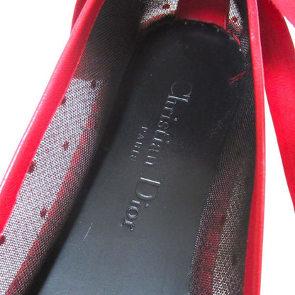 Dior Nicely-d J'adior Ribbon Strap Espadrilles Flat Shoes 37 Red