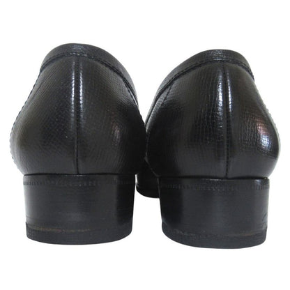 Hermes Kelly Loafers Shoes 35.5 Black Gold