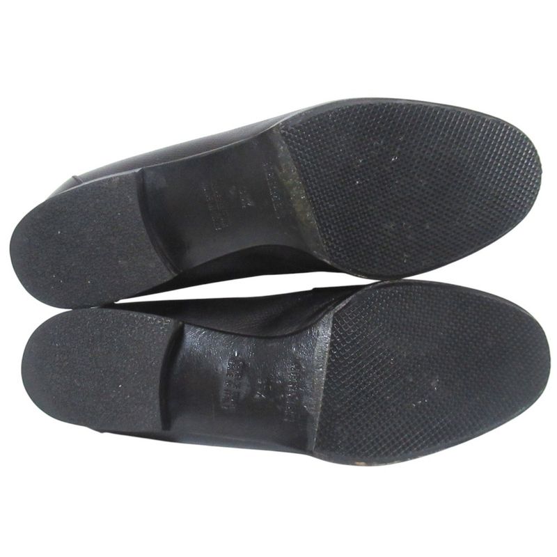 Hermes Kelly Loafers Shoes 35.5 Black Gold