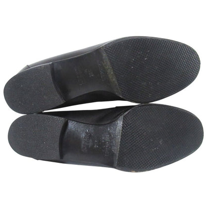 Hermes Kelly Loafers Shoes 35.5 Black Gold
