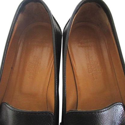 Hermes Kelly Loafers Shoes 35.5 Black Gold
