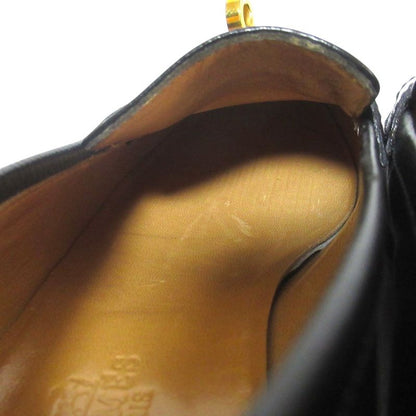 Hermes Kelly Loafers Shoes 35.5 Black Gold