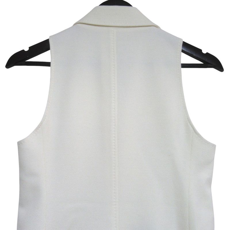Max Mara Double Breasted Tailored Gilet Vest Ivory