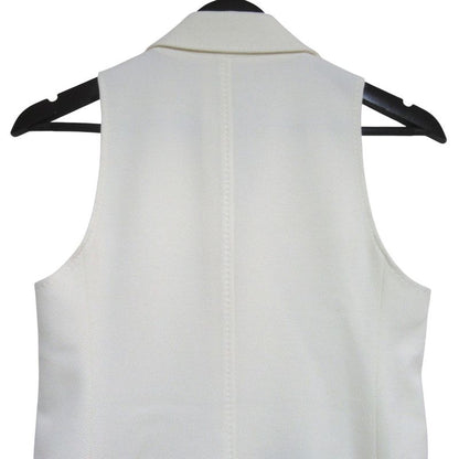 Max Mara Double Breasted Tailored Gilet Vest Ivory