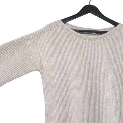Max Mara Maxmara Cotton Cashmere Tunic Knee Length Knit Dress S 160 Beige