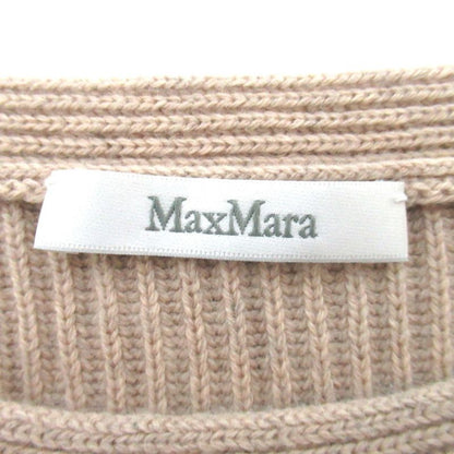 Max Mara Maxmara Cotton Cashmere Tunic Knee Length Knit Dress S 160 Beige