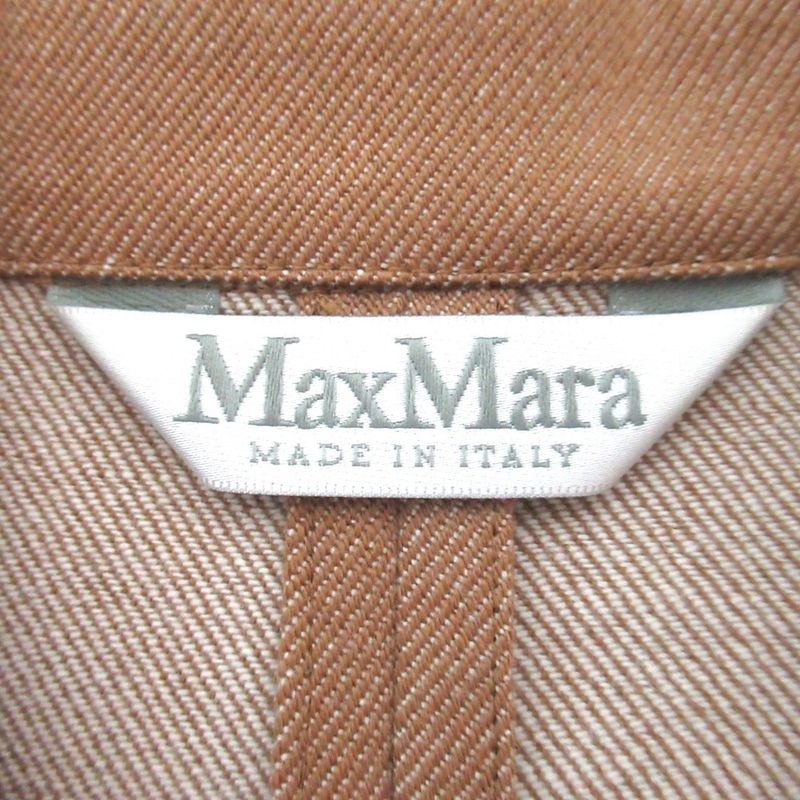 Max Mara Maxmara Short Sleeve Knee Length Cash Couple Wool Dress Brown