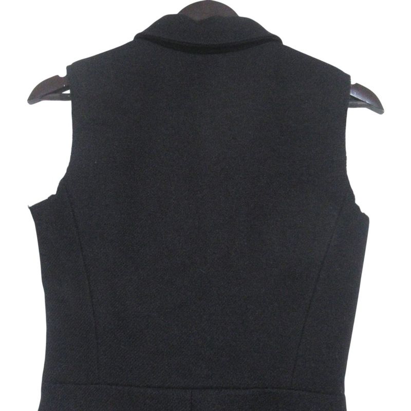 Miu Miu Miu Wool Mohair Sleeveless Knee Length Shirt Dress 38 Black