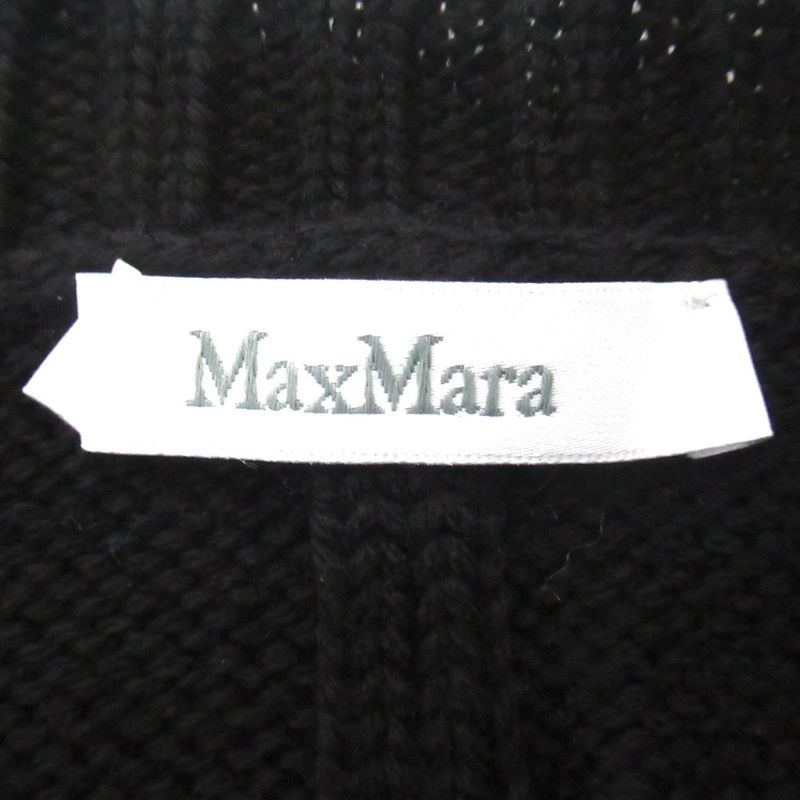 Max Mara Maxmara Docking Cable Knit Tunic Sweater M Black