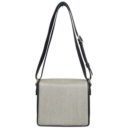Max Mara Maxmara Small MM Crossbody Flap Shoulder Bag Beige Black