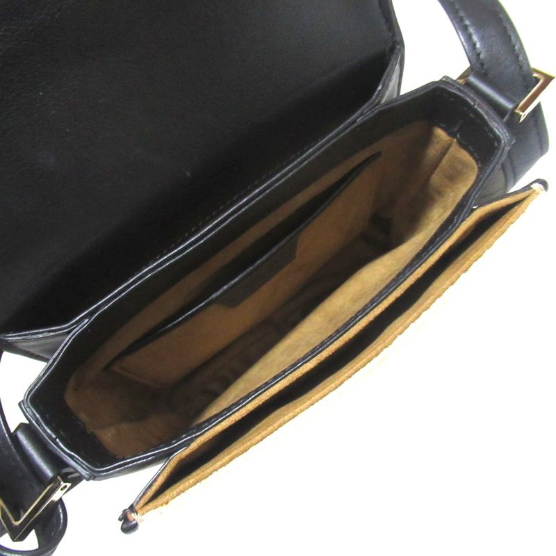 Max Mara Maxmara Small MM Crossbody Flap Shoulder Bag Beige Black