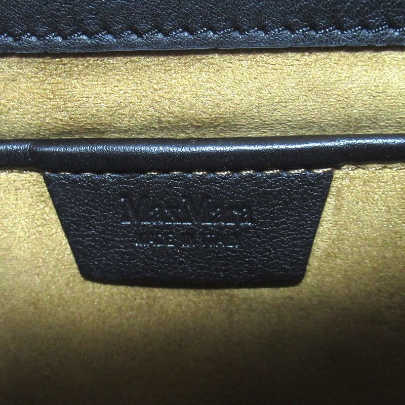 Max Mara Maxmara Small MM Crossbody Flap Shoulder Bag Beige Black